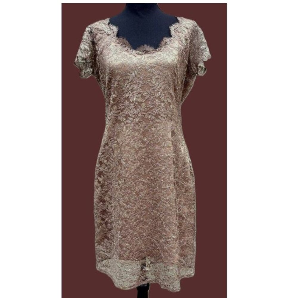 Vintage Chetta B by Sherrie Bloom & Peter Noviello LACE DRESS sz.14